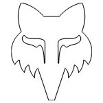 Stickers fox fox head 7  - die cut vinyl  white