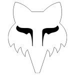 Stickers fox fox head 7  white