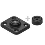 Support smartphone quad lock qlp - 360 - f4h rectangle plat (4 trous) noir