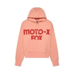 Sweat fox moto - x oversized flc po - femme pale pink
