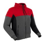 Sweat moto bering hoodiz vented anthracite / rouge