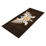 Tapis environnemental biketek moto series 3 american eagle - ride to live - 190x80cm noir