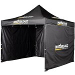 Tonnelle paddock motoblouz + sac de rangement sur roulettes black
