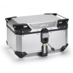 Top case givi trekker outback evo smart 58 litres (sans barillet) - anodis� argent anodis�