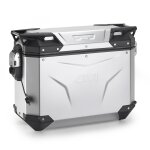 Valise givi trekker outback evo smart 37 litres (cote droit) sans barillet - anodis� argent anodis�