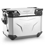 Valise givi trekker outback evo smart 44 litres (cote gauche) sans barillet - anodis� anodized