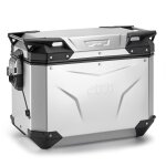 Valise givi trekker outback evo smart 48 litres (cote droit) sans barillet - anodis� argent anodis�