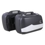 Valise hepco & becker junior flash argent 30 (la paire) - noir