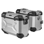 Valise sw - motech kit complet trax adventure gris anodise 45 / 45 l gris