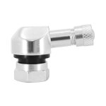 Valve p2r pneu tubeless coudee tv25al alu argent diam 11, 3 mm