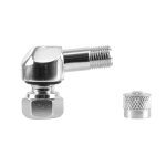 Valve p2r pneu tubeless coudee tv25al alu argent diam 8, 3 mm