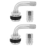 Valve p2r tubeless coudee alu (paire) argent