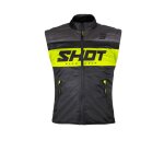 Veste enduro shot bodywarmer lite 2024 noir / neon jaune