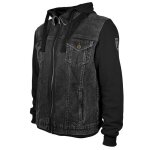 Veste jean moto harisson west side ii noir / gris