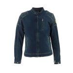 Veste jean moto helstons urban bleu dirty