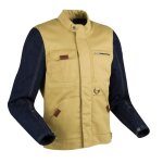 Veste jean moto segura osborn beige / bleu