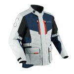 Veste moto bering siberia gris / bleu