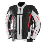 Veste moto furygan montroc 3en1 + x kevlar� noir / pearl / rouge