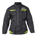 Veste moto gms gear waterproof junior noir / jaune fluo