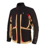 Veste moto helstons odo beige / noir