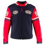 Veste moto helstons von dutch california air mesh bleu / rouge