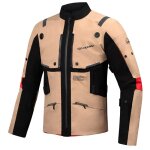 Veste moto ixon m - skeid sable / noir / rouge