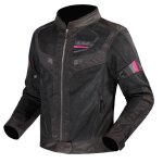 Blouson moto ls2 garda air femme black pink