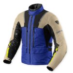 Veste moto rev it offtrack 2 h2o beige / bleu