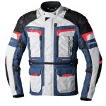 Veste moto rst adventure - x femme silver / black / red - fluo