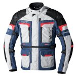 Veste moto rst adventure - x silver / black / red - fluo