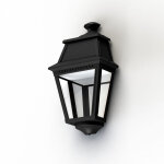 Applique avenue 2 n3 led diffuseur clair noir 000 - pradier 102108000