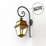 Applique avenue 2 n2 led laiton brut 072 diffuseur clair - pradier 102105072