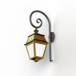 Applique avenue 2 n2 led opale laiton vernis teint 070 - pradier 102106070