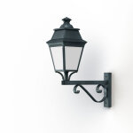 Applique avenue 3 n12 led warm patine vert de gris 008 diffuseur opale - pradier 103155008