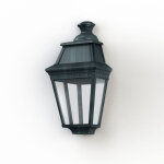 Applique avenue 3 n2 led warm patine vert de gris 008 diffuseur clair - pradier 103261008