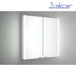 Armoire de toilette miroir et 2p avec clairage latral alliance 600 - salgar 83218