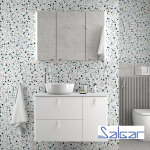 Armoire de toilette miroir et 3p avec clairage latral alliance 900 - salgar 83221