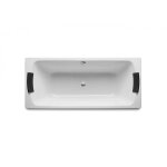 Baignoire acier maille avec fond antidrapant 1700x750 blanc lun - roca a221370000