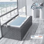 Baignoire balno concerto 180x80 cm tte  gauche vitalit - kinedo bcon180bgvit1