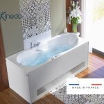 Baignoire balno romanza 170x75 cm tte  droite sensation air pool - kinedo broh775bdsap1