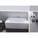 Baignoire balno tonic rectangulaire avec dossier 180x80 blanc genova n - roca a248360001