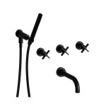 Bain / douche encastre 2 sorties cross road complet blackmat robinetterie cross road - cristina ondyna ...