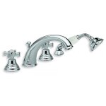 Bain douche avec mlangeur sur gorge 4 trous chrom chambord - cristina ondyna ch10451