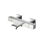 Bain douche quadri thermostatique + colonnettes carrees 9 cm - cristina ondyna qd18551