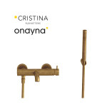Bain / douche triverde + kit douchette vieux bronze mat - cristina ondyna tv18093 Bain / douche triverde + kit douchette vieux bronze mat - cristina ondyna tv18093
