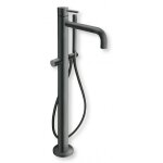 Bain douche triverde monocolonne sur pied sans mecanisme noir - cristina ondyna tv18913