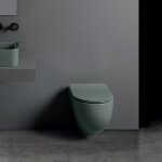 Bloc wc ciotola suspendu avec abattant soft close no rim gris lagon - cristina ondyna wci319103 Bloc wc ciotola suspendu avec abattant soft close no rim gris lagon - cristina ondyna wci319103