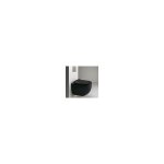 Bloc wc mini ciotola suspendu avec abattant sc no rim black mat robinetterie wc - cristina ondyna wci329113 ...