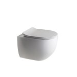 Bloc wc suspendu avec abattant soft close no rim white mat ciotola - cristina ondyna wci319124