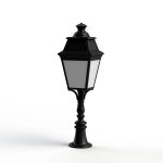 Borne avenue 3 n6 led warm noir 000 diffuseur opale - pradier 103225000